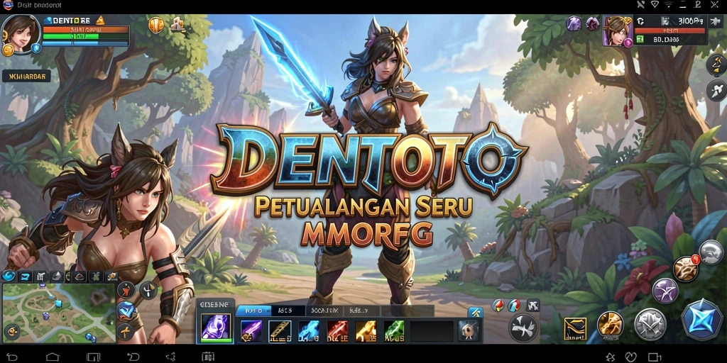 Gameplay DENTOTO yang menakjubkan dengan pemandangan yang memukau.
