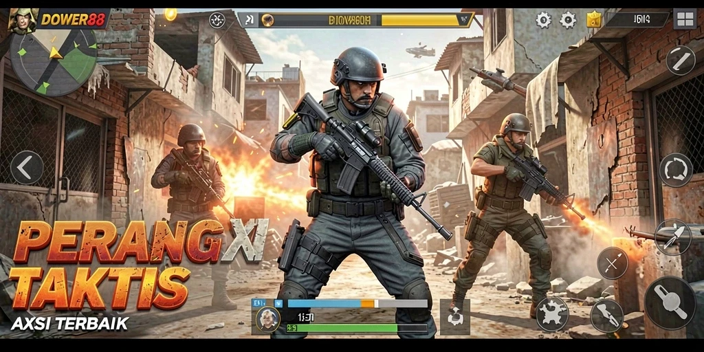 Gameplay intens dari DOWER88, memperlihatkan aksi pertempuran luar biasa.