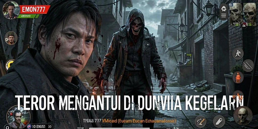 Screenshot EMON777 menampilkan suasana mencekam dalam permainan Horror.