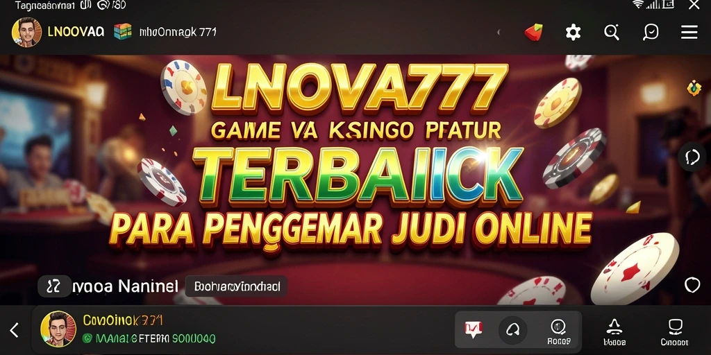 Screenshot utama LNOVA777 menampilkan gameplay Kasino yang mengasyikkan dan interaktif.