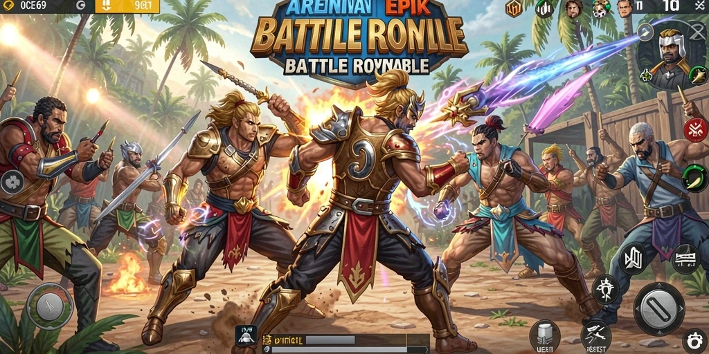 Tangkapan layar OCE69 menampilkan aksi seru dalam pertempuran Battle Royale.