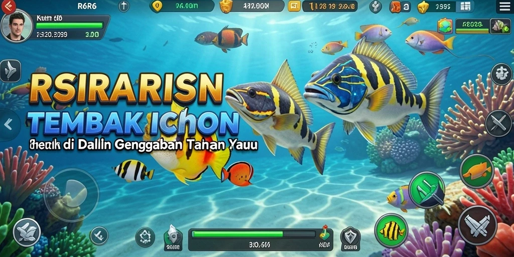 Screenshot utama R6R6 menampilkan gameplay seru Tembak Ikan.