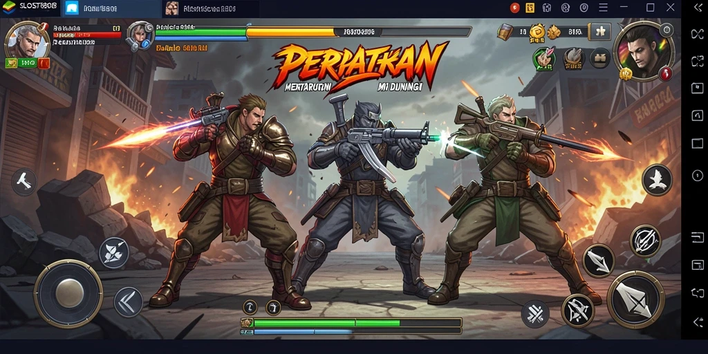 Screenshot gameplay SLOST8808 yang menampilkan aksi pertarungan yang seru.